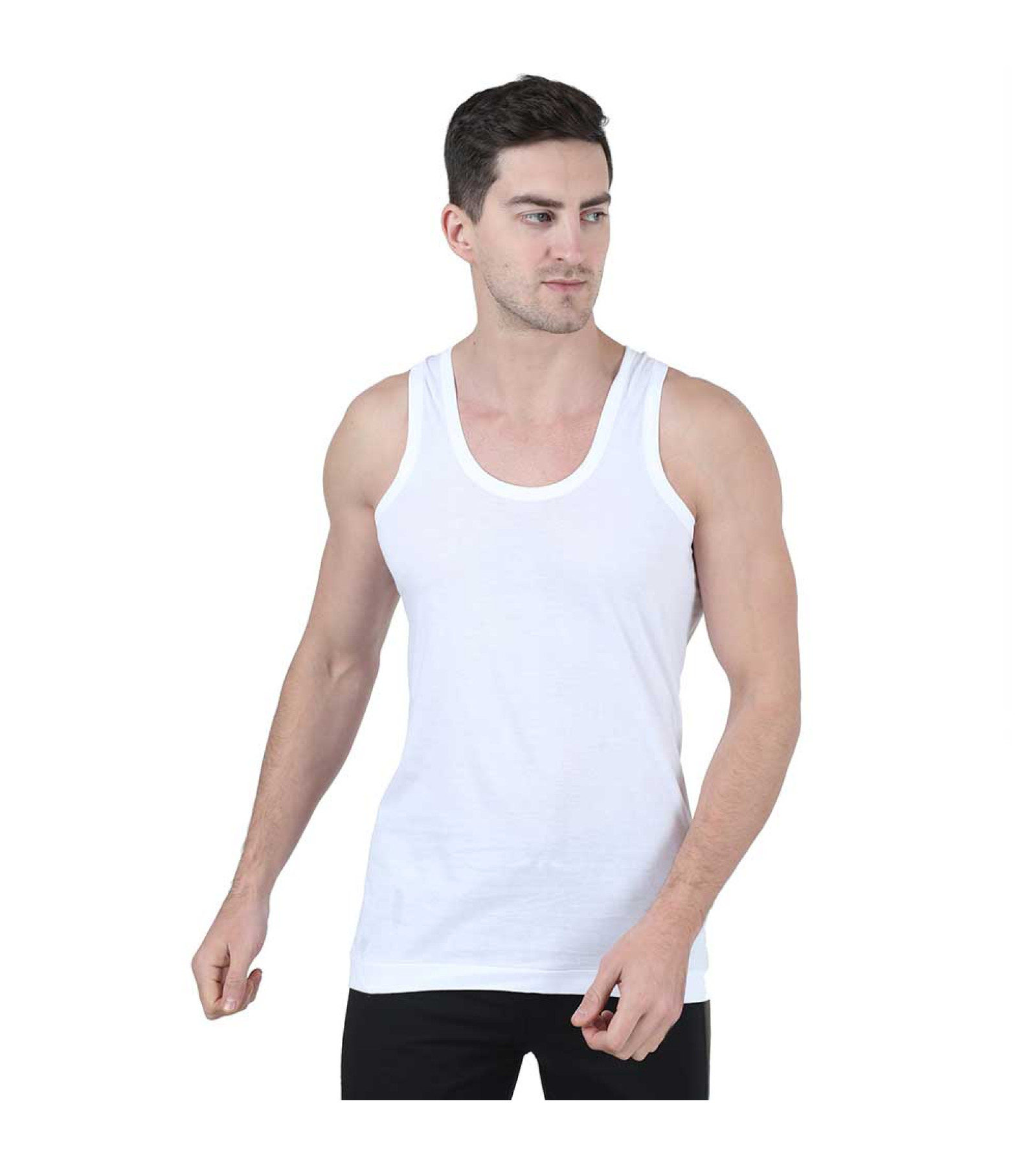 Sleeveless Men's Vest White | Cotton Vest